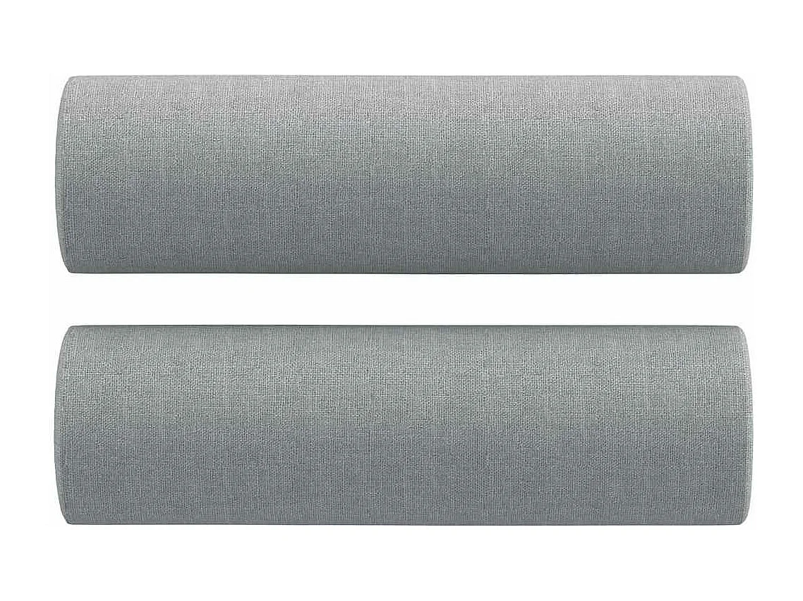 Ensemble de canapés 2 pcs coussins gris clair tissu