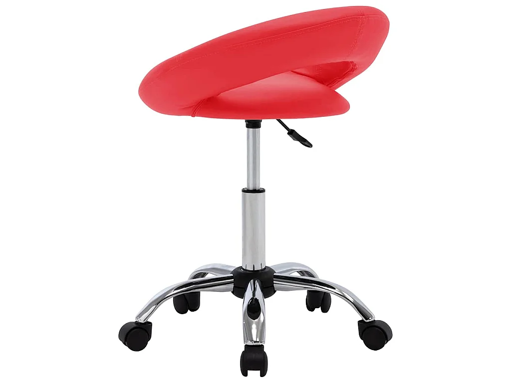 Chaise pivotante à manger Rouge Similicuir