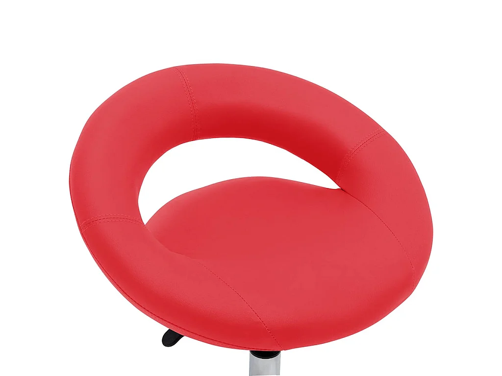 Chaise pivotante à manger Rouge Similicuir