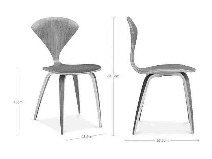 Chaise en bois frênes noir fait à la main Milener