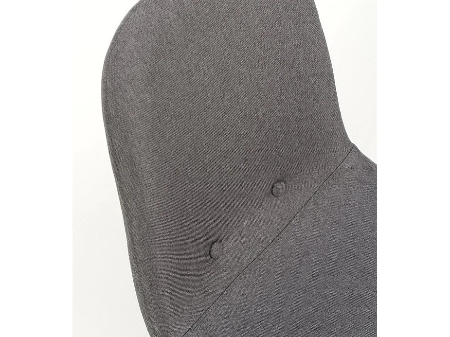 Chaise tissu gris et pieds métal effet bois Mosac - Lot de 4