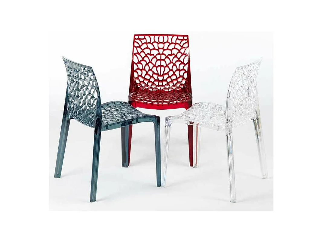 Chaise transparente empilable Pikazo-Couleur Transparent