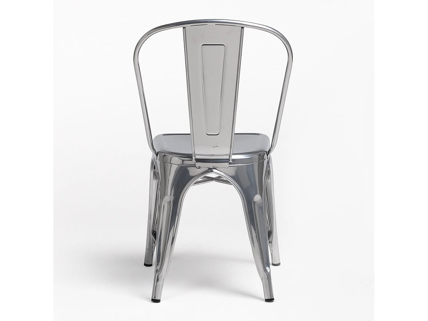 Silla industrial Kanbo de acero cepillado-Color Gris claro