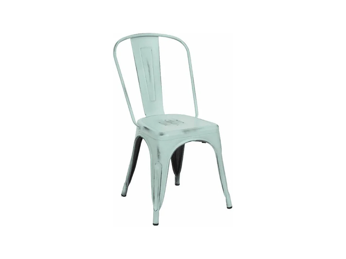 Chaise acier vintage vieilli Kintal-Couleur Noir