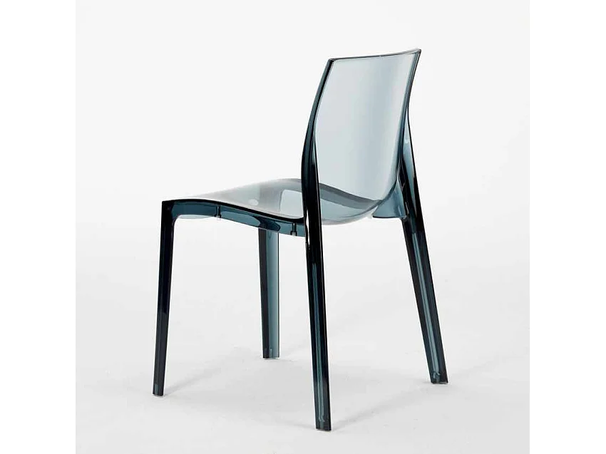 Chaise transparente empilable Koulio-Couleur Rouge