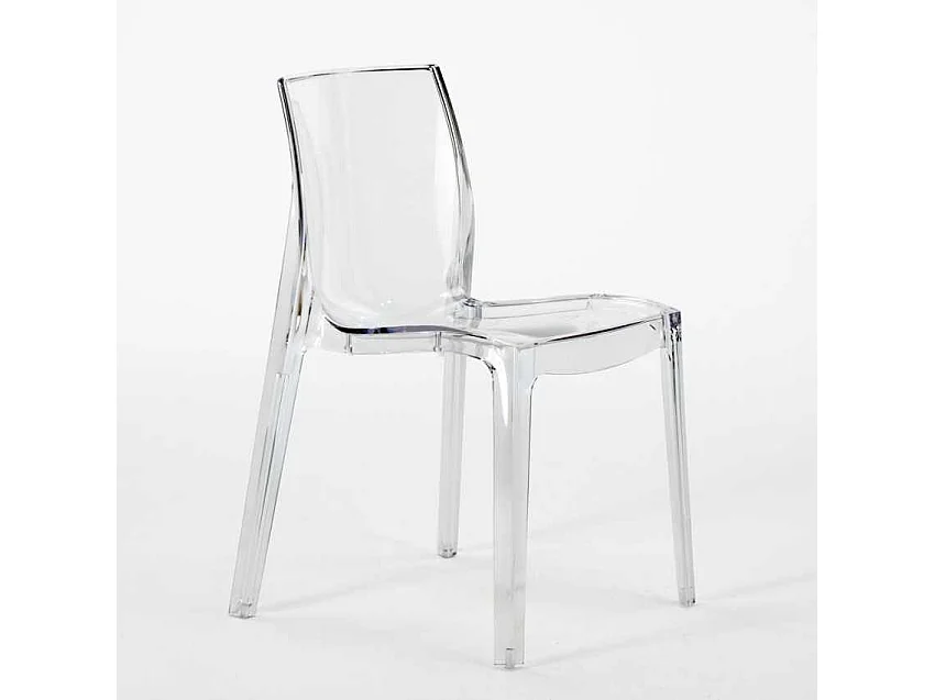 Chaise transparente empilable Koulio-Couleur Transparent