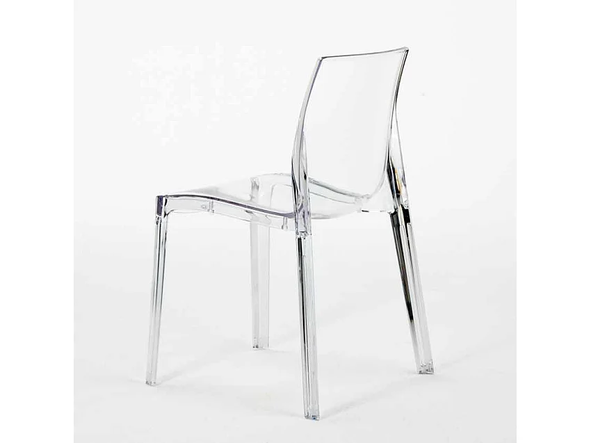 Chaise transparente empilable Koulio-Couleur Transparent