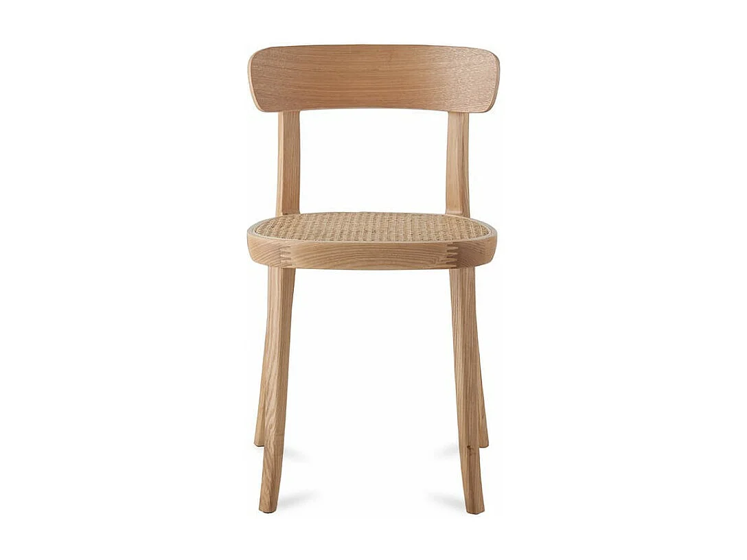 Chaise en rotin naturel et bois de frênes