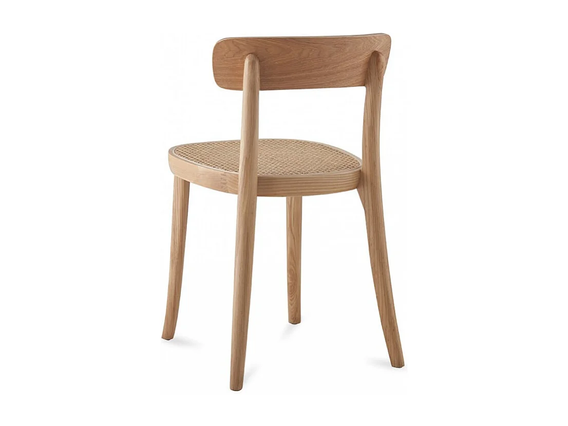 Chaise en rotin naturel et bois de frênes