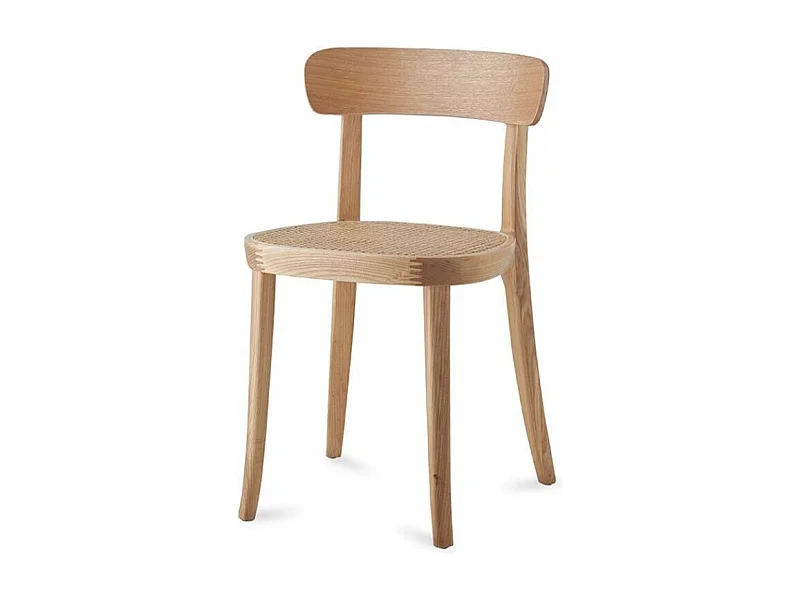 Chaise en rotin naturel et bois de frênes