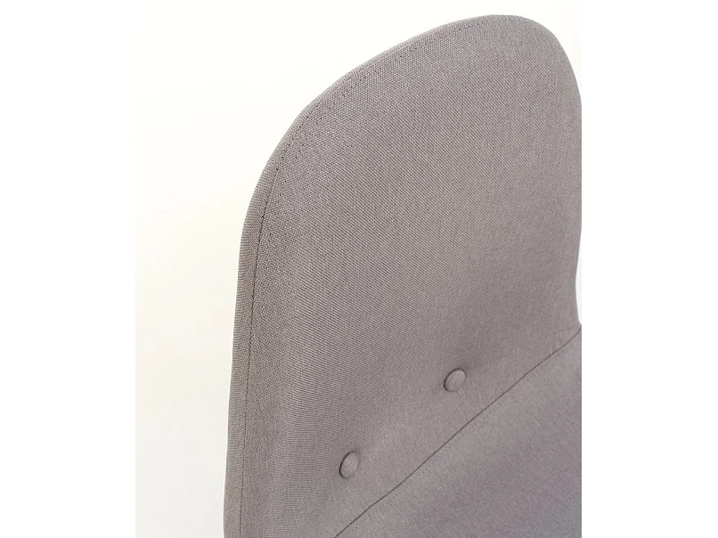 Chaise tissu gris clair et pieds métal effet bois Mosac - Lot de 4