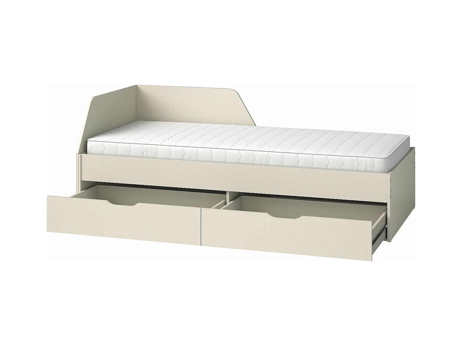 Lit Morsoru 108, Unique, Vert, 90x200, Stratifié, Sommier à lattes, 96x205x75cm