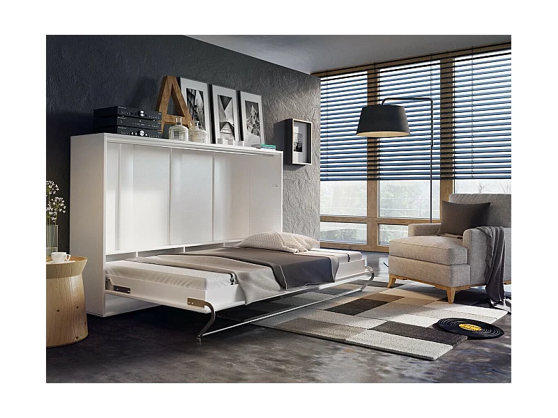 Cama c/armário horizontal AMBIHOME TANDOM - Branco, 140x200cm