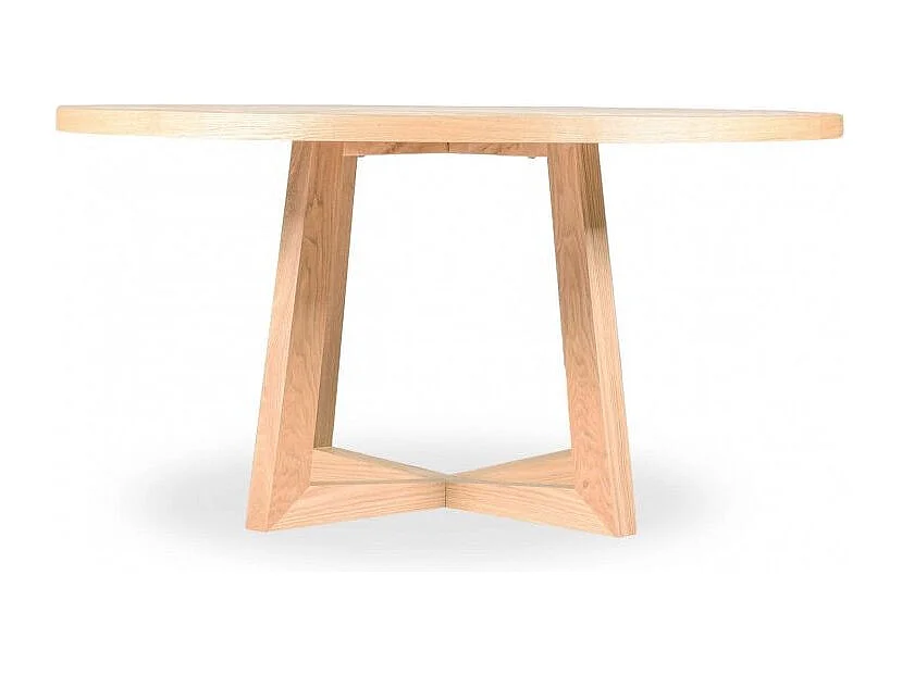 Table à manger ronde bois de frêne clair Tima 150cm