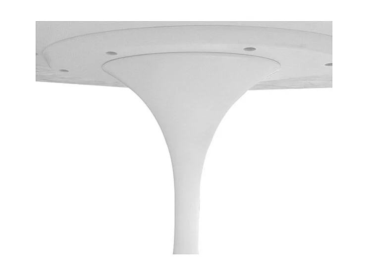 Table ronde 120cm laquée blanc Pétale