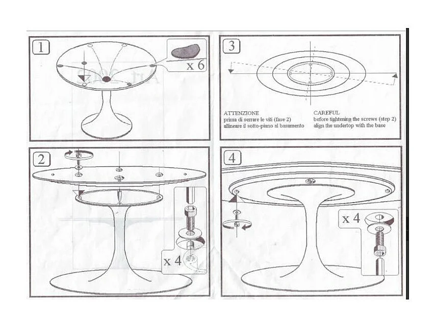 Table ronde 120cm laquée blanc Pétale