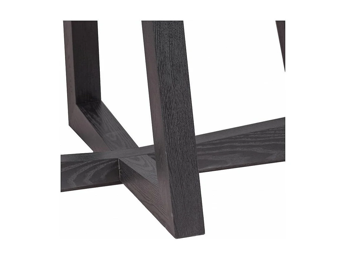 Table à manger ronde bois de frêne noir Tima 150cm