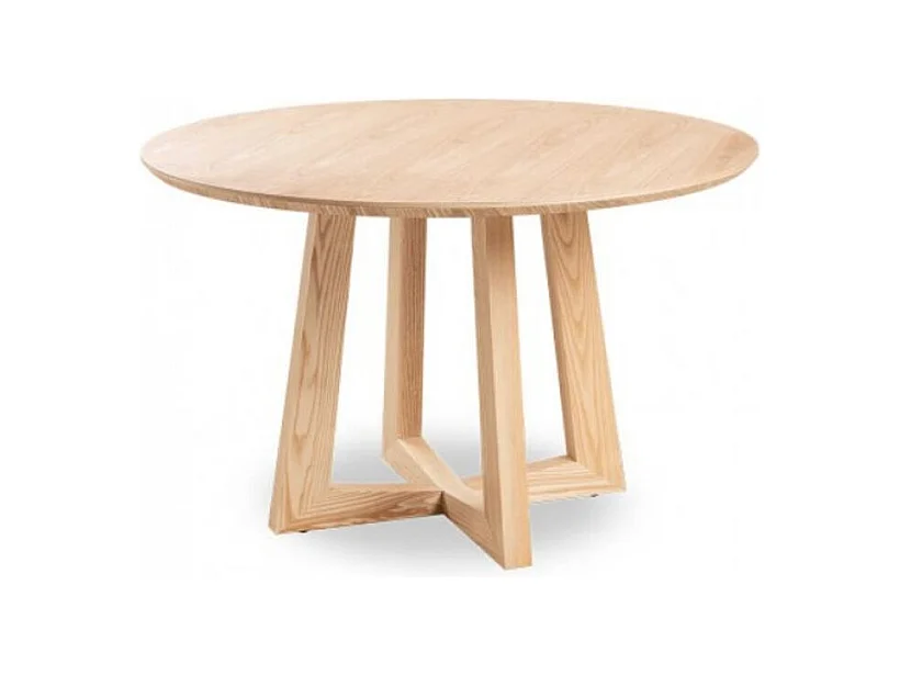 Ronde eettafel licht essenhout Tima 115 cm
