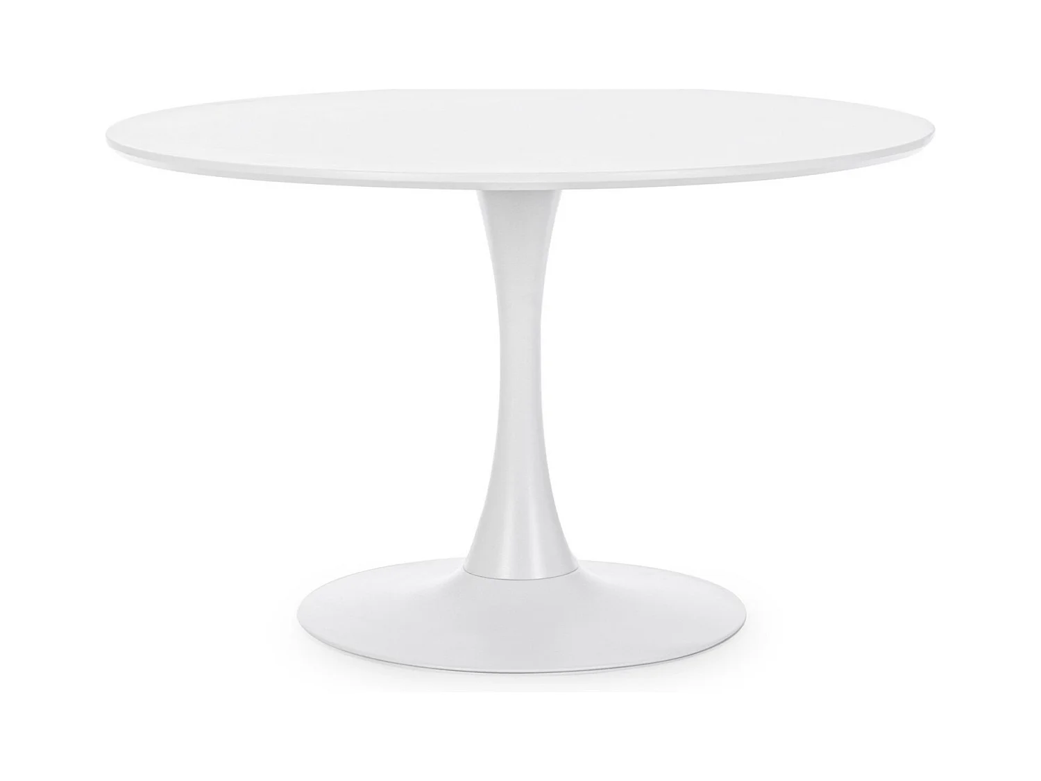 Table ronde laquée blanc Blaker-Diamètre 100 cm