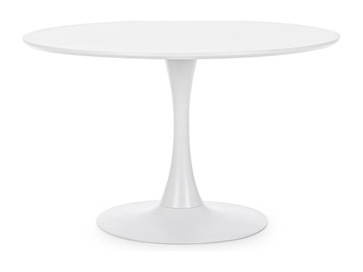 Petal wit gelakte ronde tafel 100 cm