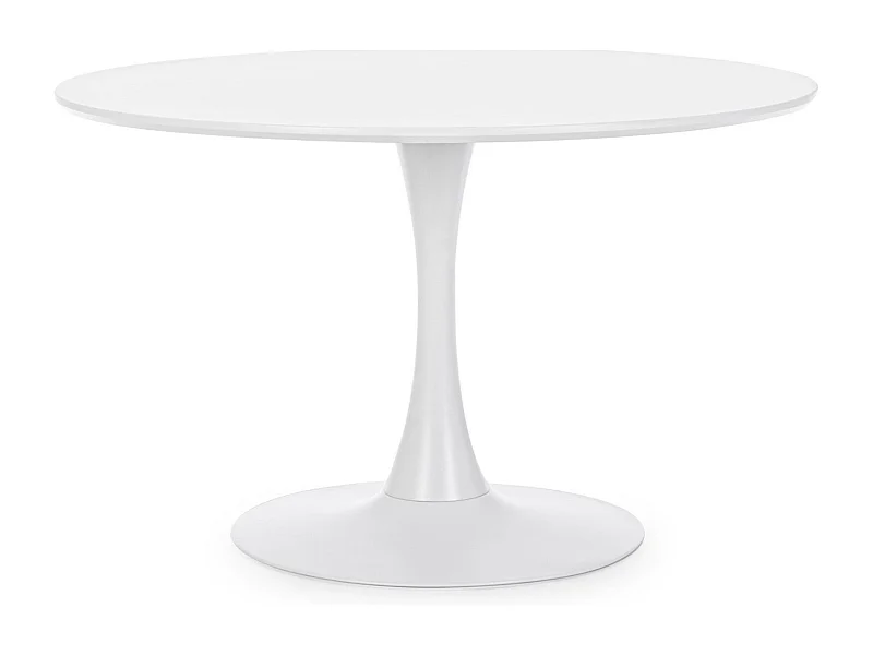 Table ronde laquée blanc Blaker-Diamètre 100 cm