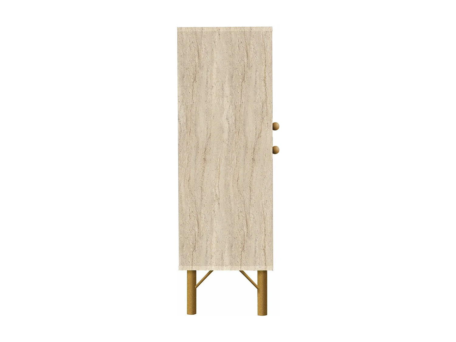 Buffet 4 portes Soho 95x111cm Bois Effet Travertin Beige