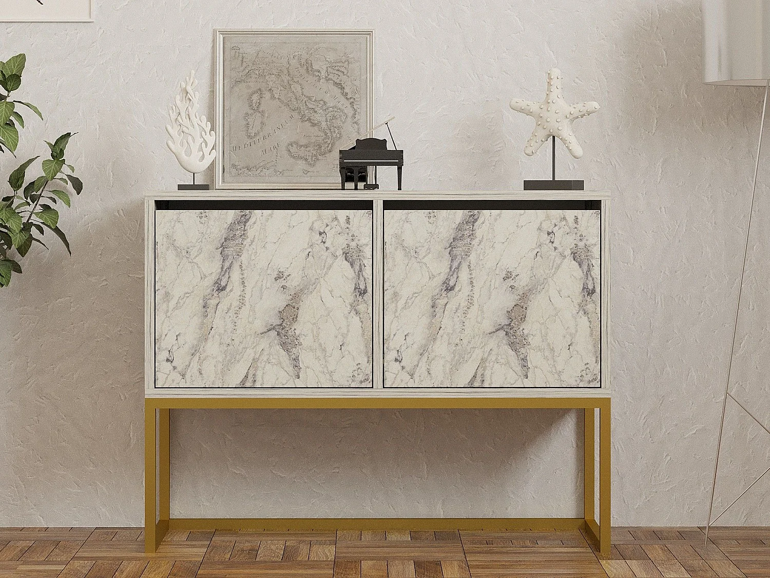 Aparador-Zermat-Mármol Fresia