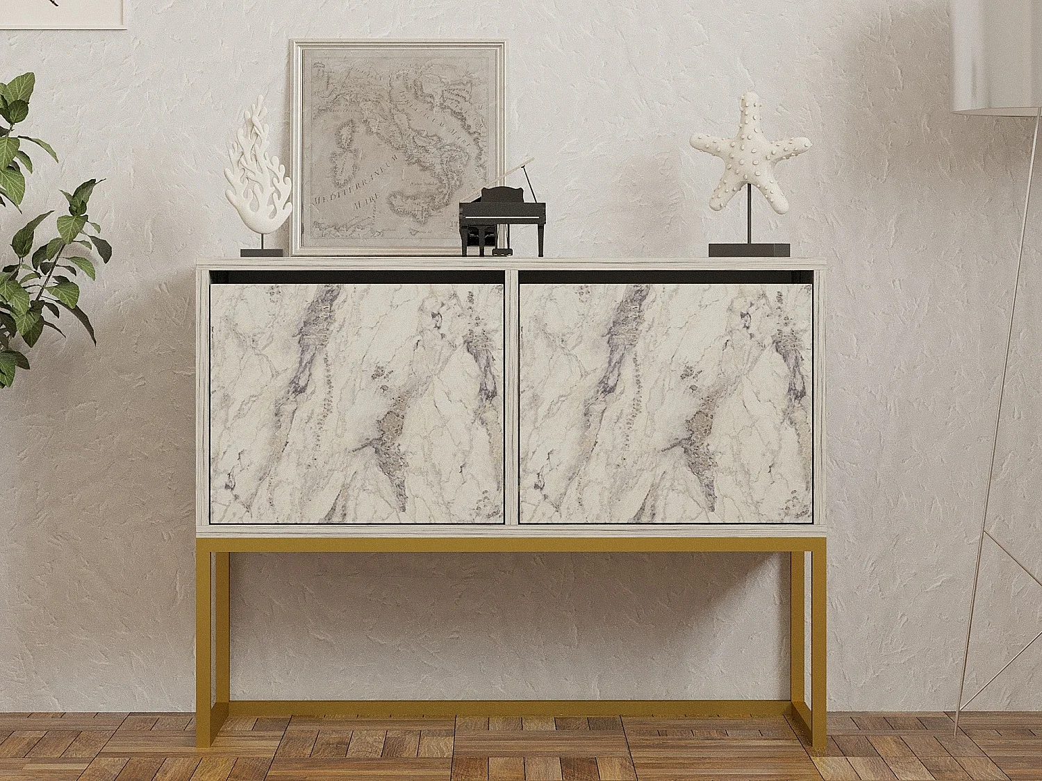 Aparador-Zermat-Mármol Fresia