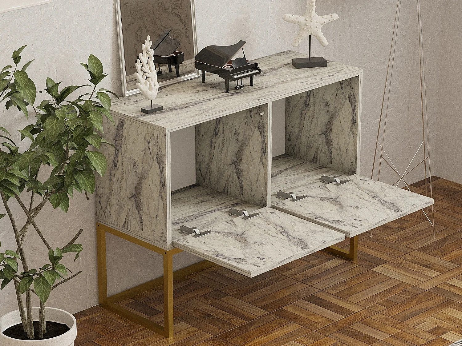 Aparador-Zermat-Mármol Fresia