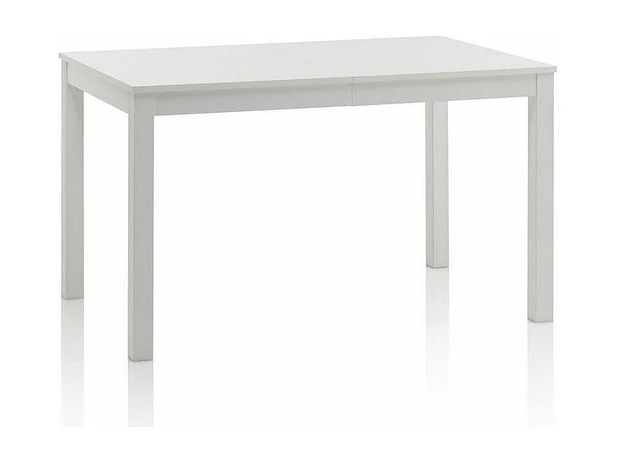 Table extensible 4 à 6 personnes L 130cm à 170cm mélaminé blanc Thali
