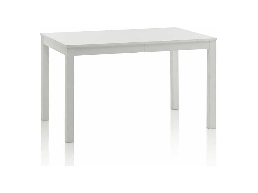 Table extensible 4 à 6 personnes L 130cm à 170cm mélaminé blanc Thali