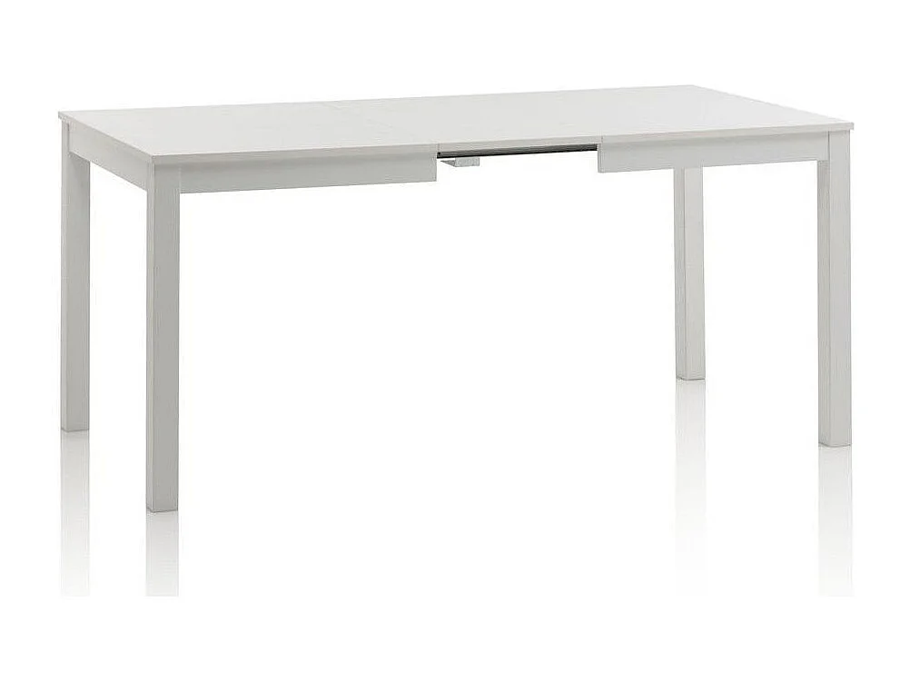 Table extensible 4 à 6 personnes L 130cm à 170cm mélaminé blanc Thali