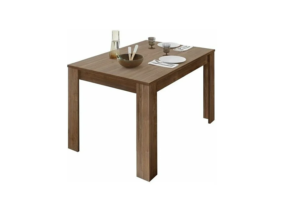 Table extensible 4 à 6 personnes L 137 à 185cm mélaminé noyer Pilari
