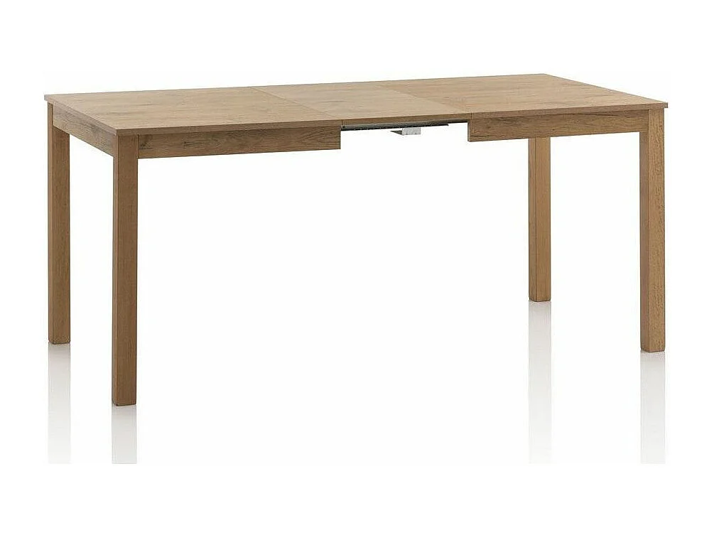 Table extensible 4 à 6 personnes L 130cm à 170cm mélaminé chêne clair Thali