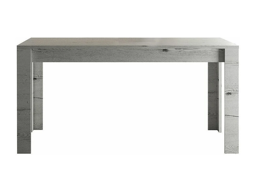 Table extensible 4 à 6 personnes L 137 à 185cm mélaminé chêne gris Saxo