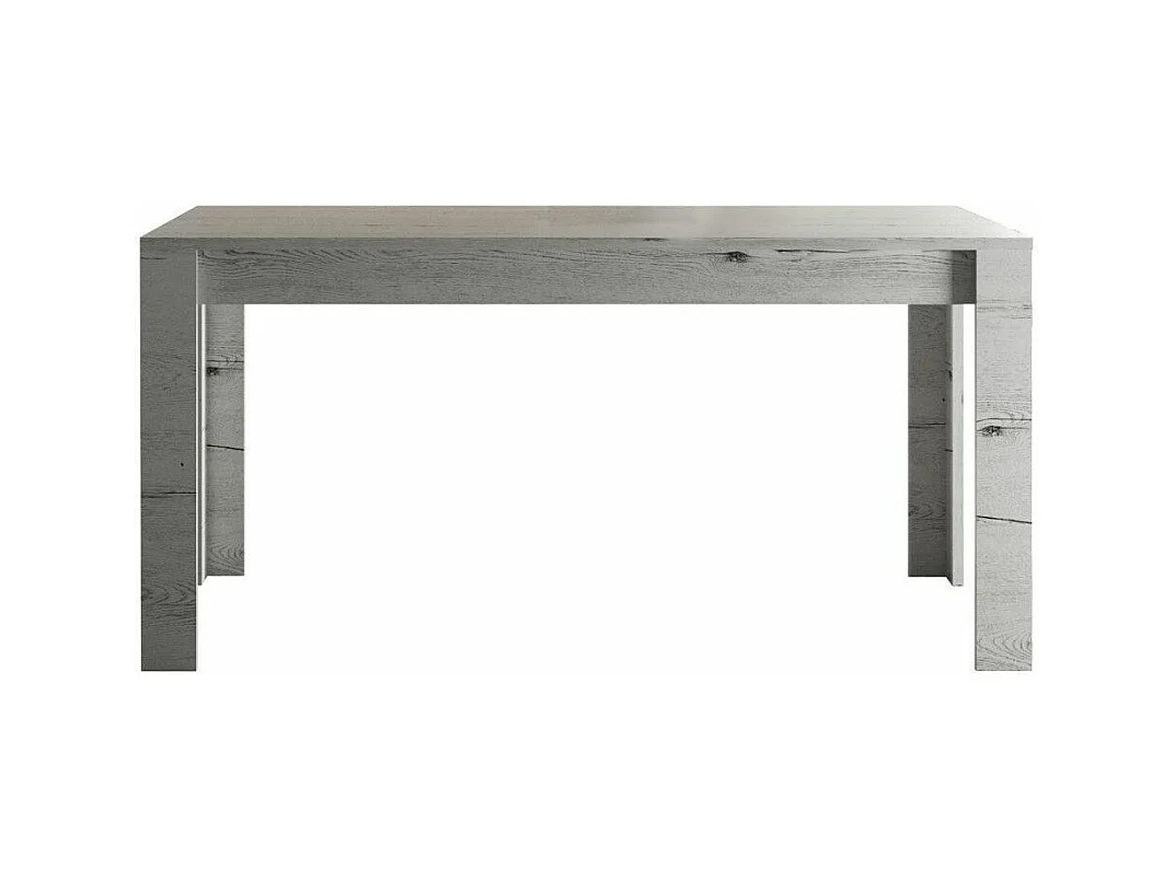 Table extensible 4 à 6 personnes L 137 à 185cm mélaminé chêne gris Saxo