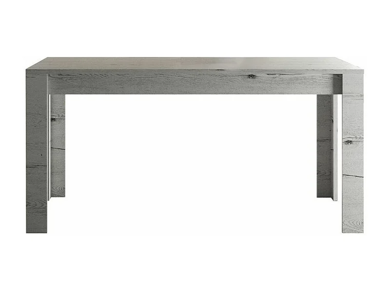 Table extensible 4 à 6 personnes L 137 à 185cm mélaminé chêne gris Saxo