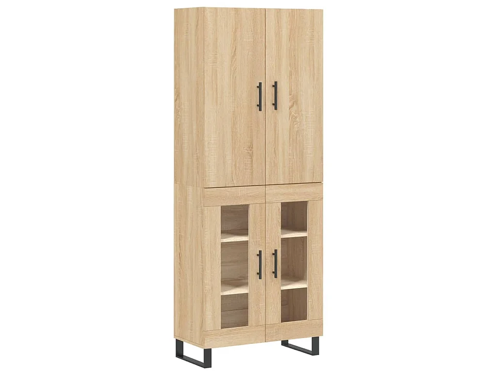 Buffet haut Chêne sonoma 69,5x34x180 cm Bois d'ingénierie