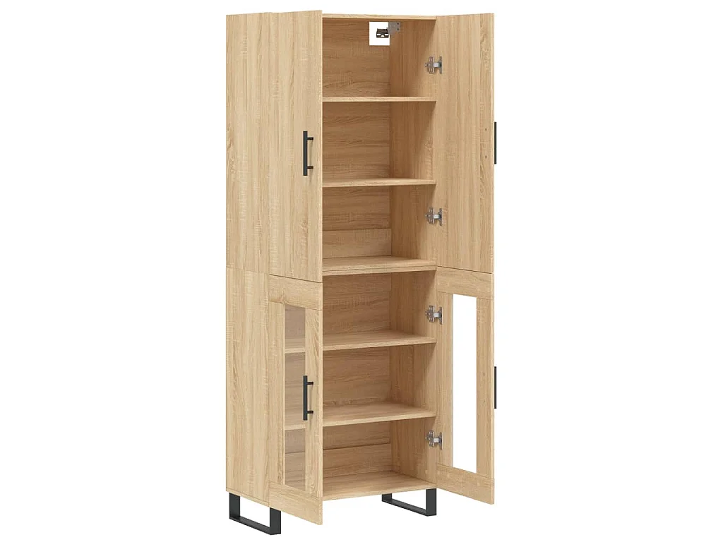 Buffet haut Chêne sonoma 69,5x34x180 cm Bois d'ingénierie