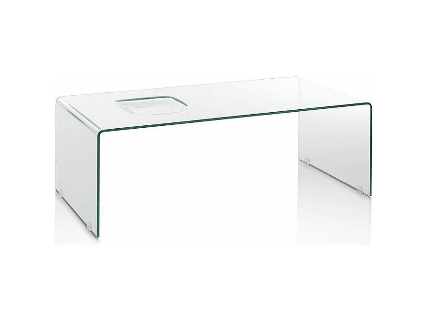 Table basse verre trempé transparent Ganola L 120cm