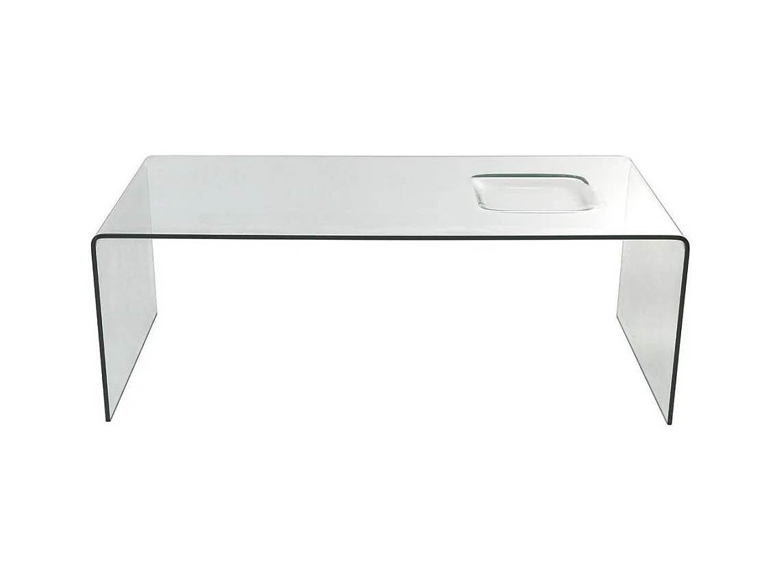 Table basse verre trempé transparent Ganola L 120cm