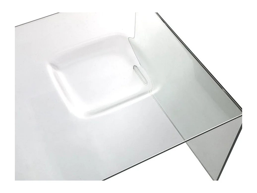 Table basse verre trempé transparent Ganola L 120cm