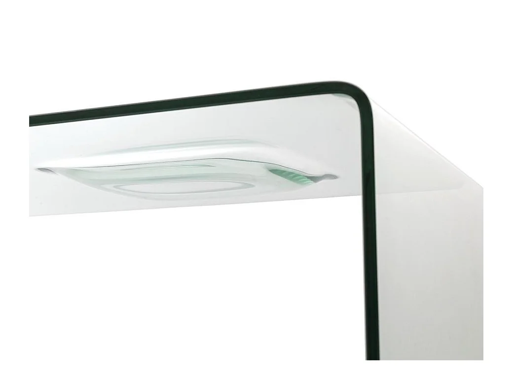 Table basse verre trempé transparent Ganola L 120cm