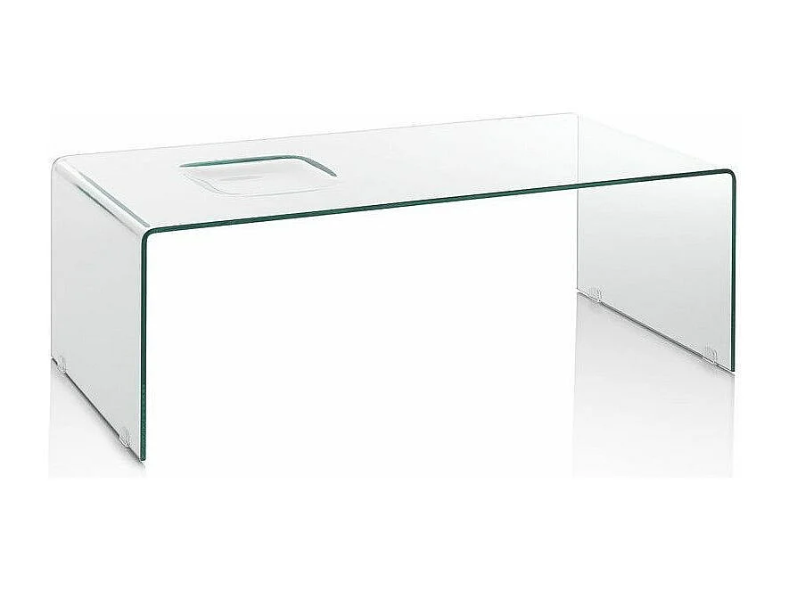Table basse verre trempé transparent Ganola L 120cm