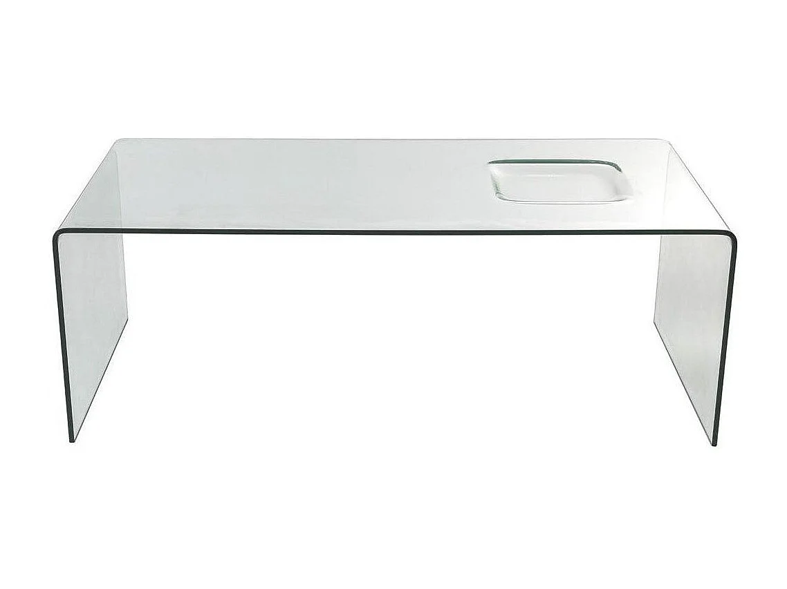 Table basse verre trempé transparent Ganola L 120cm