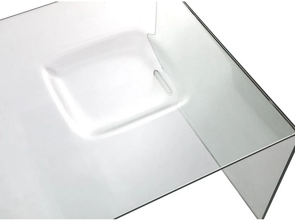 Table basse verre trempé transparent Ganola L 120cm