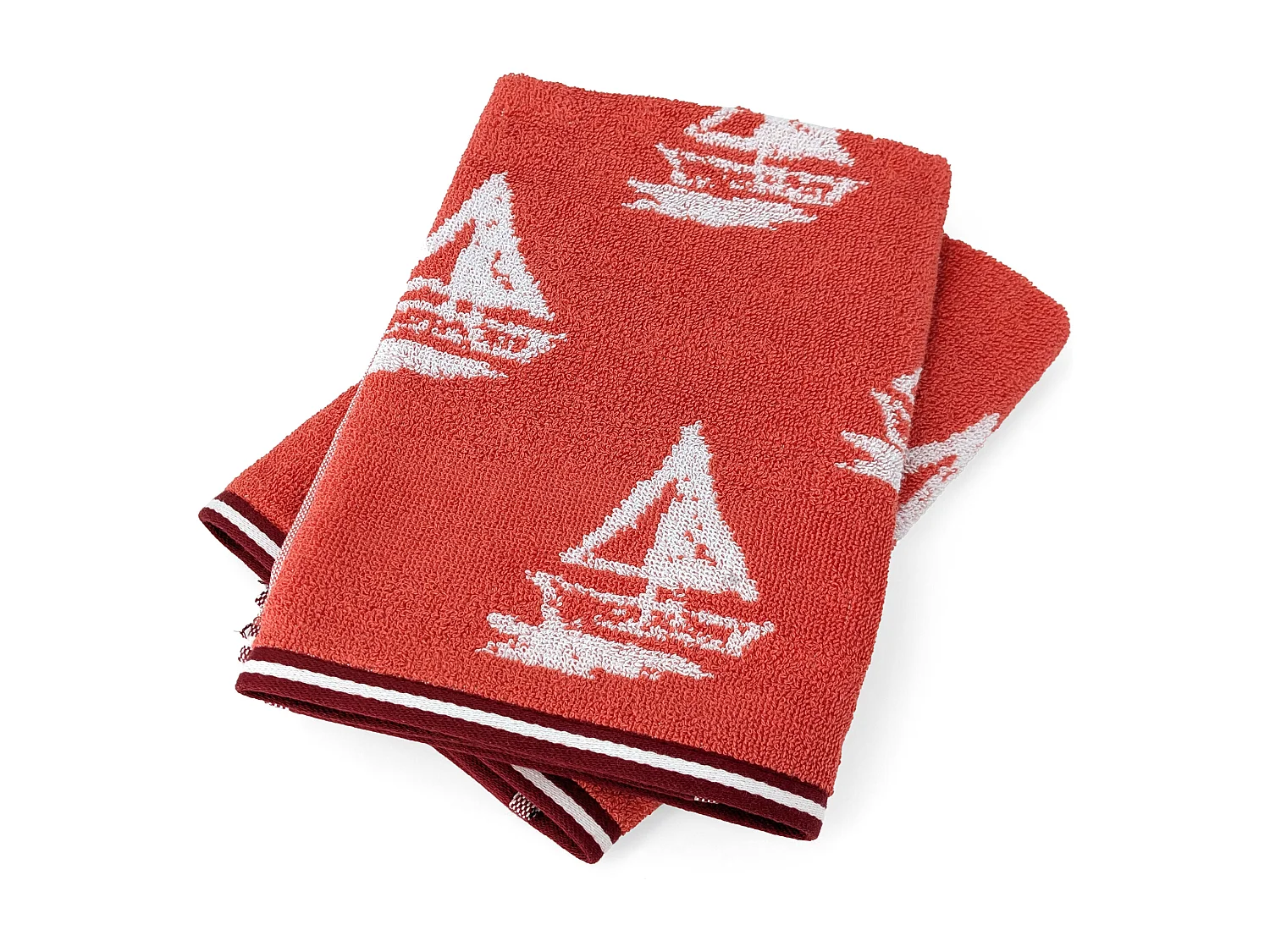 Lot de 2 torchons de cuisine 50x50 cm coton REGATTA orange