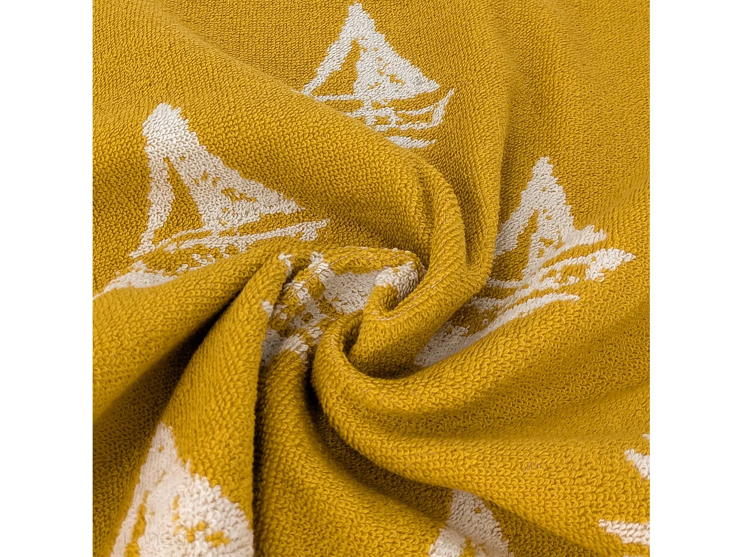 Lot de 2 torchons de cuisine 50x50 cm coton REGATTA jaune