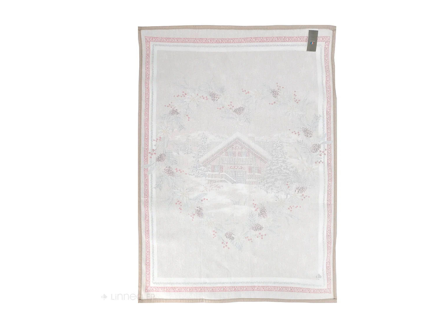 Lot de 2 torchons de cuisine 50x70 cm coton CHALET lin