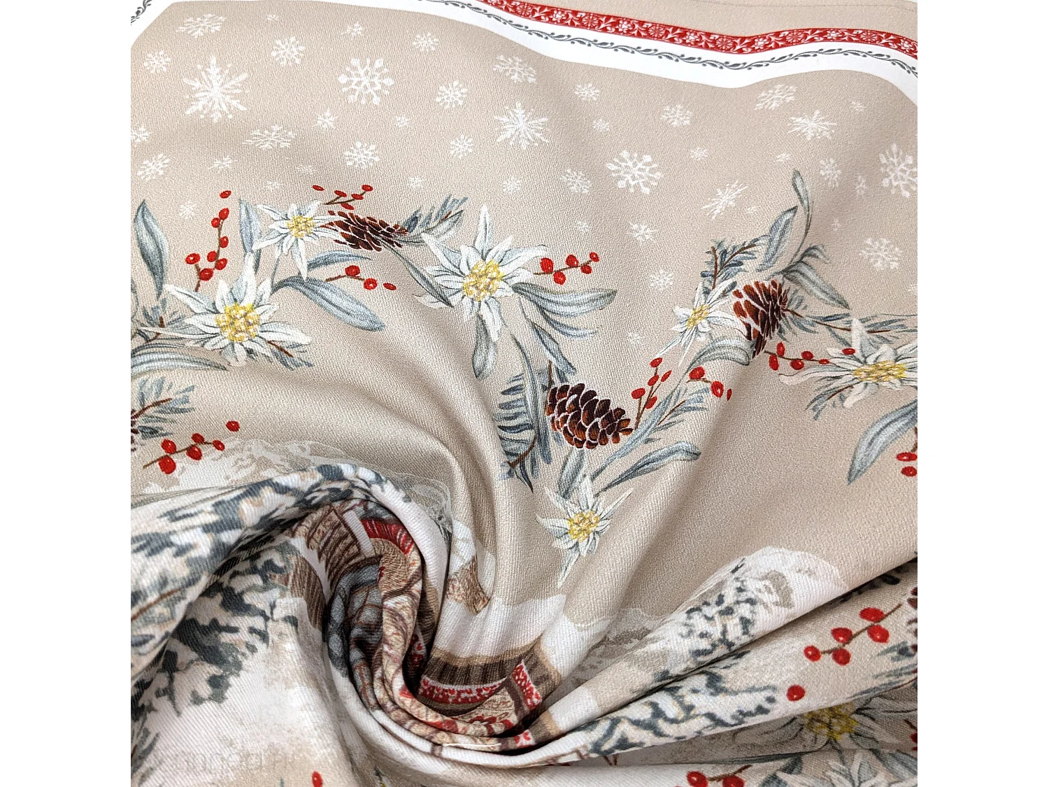 Lot de 2 torchons de cuisine 50x70 cm coton CHALET lin